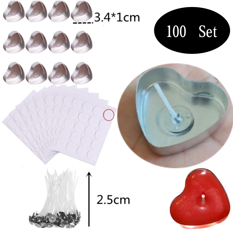 Candle Making Wax Melter - 100 set a forma di cuore