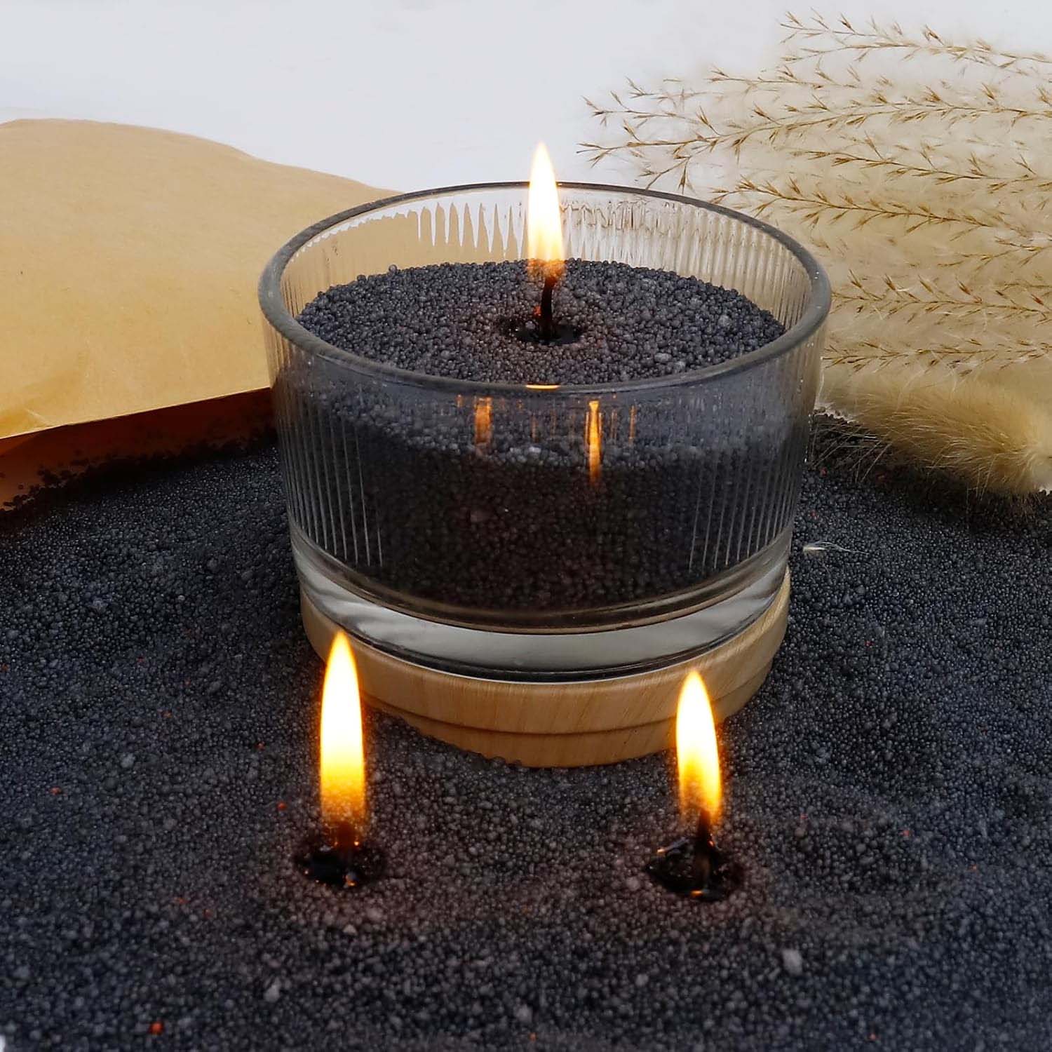Candle Making Wax Melter - Sabbia Nera per Candele con Stoppino,