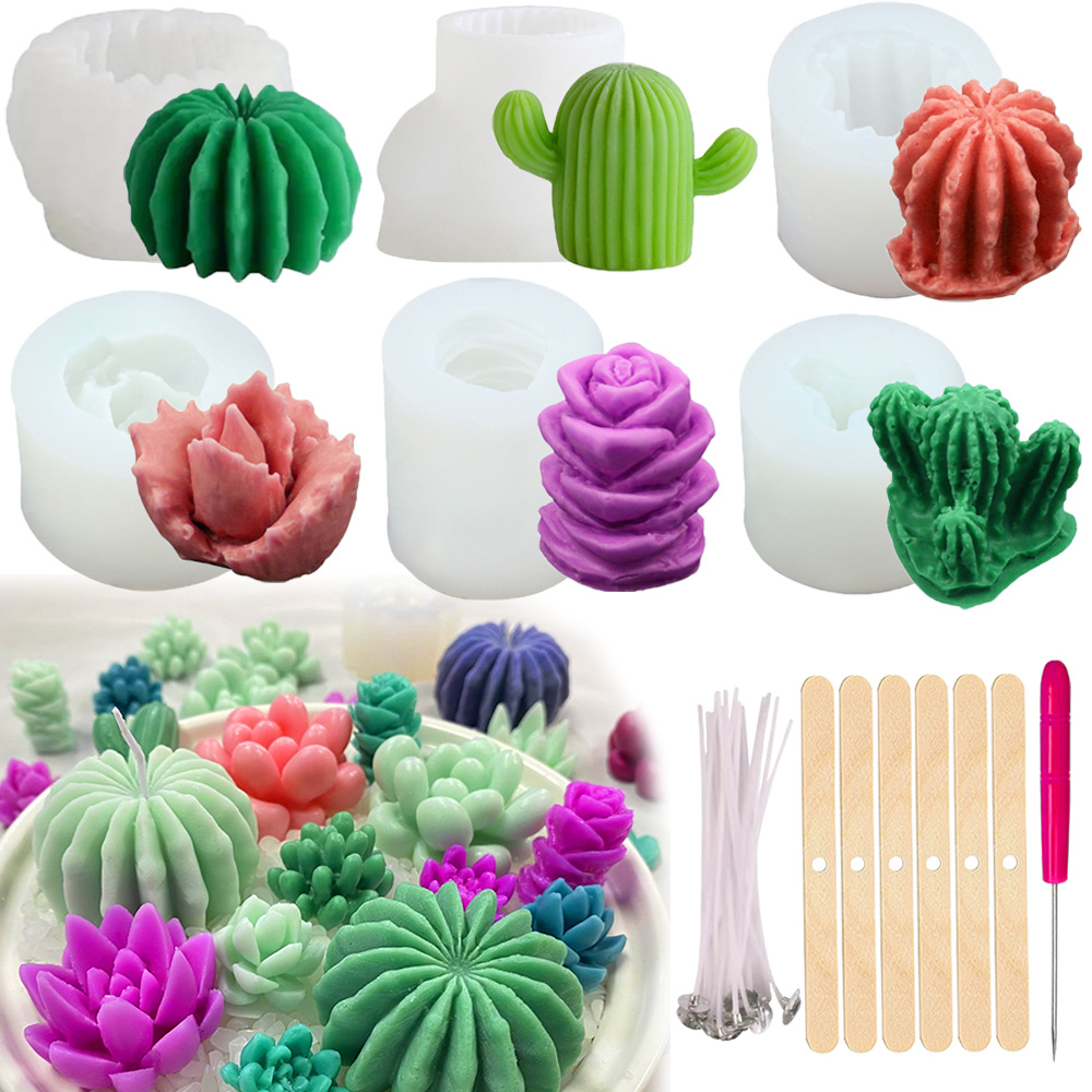 Candle Making Wax Melter - 6 pezzi stampi per candele in