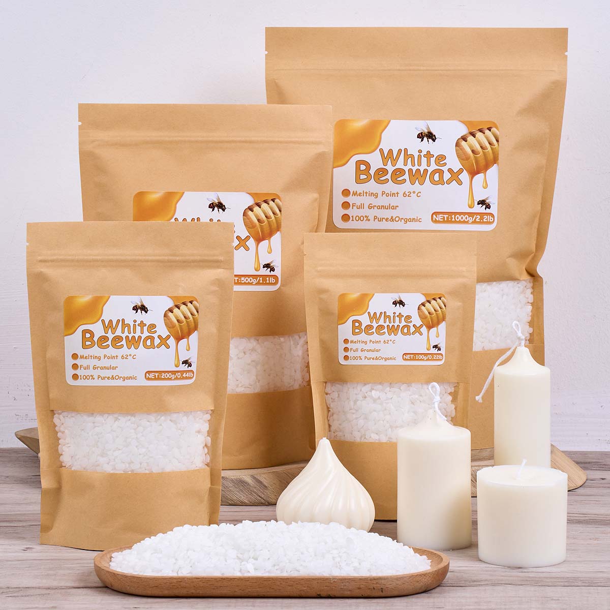 1000g Cera d'api bianca Candel - Candle Making Los Angeles recensione e prezzo