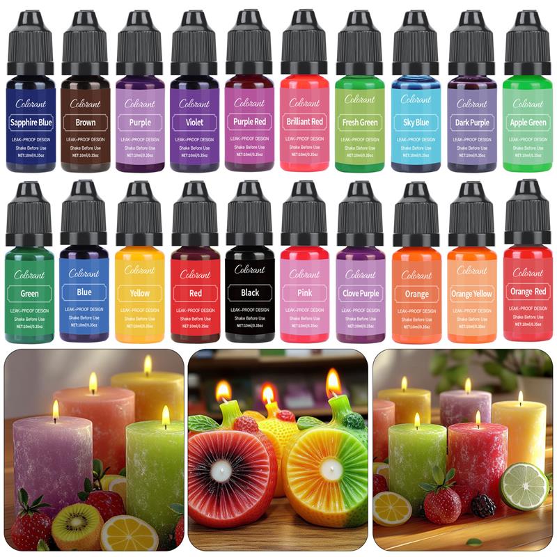 20 colori Candela Cera Pigment - Candle Dye Chip recensione e prezzo